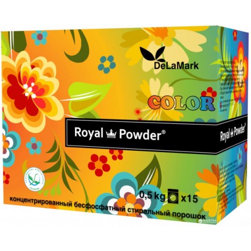 Стиральный порошок для цветных вещей Royal Powder Color DeLaMark 500г