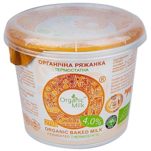 Ряженка органическая 4%  OrganicMilk  270г