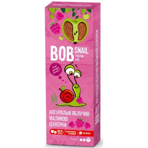 Конфеты натуральные Яблочно-малиновые Bob Snail - Равлик Боб 30г