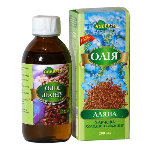 Масло пищевое Льняное,  Адверсо 200мл
