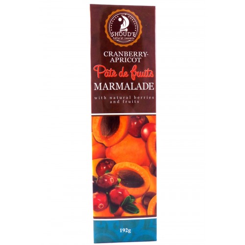 Мармелад Pate de fruits  Cherry Cranberry-apricot  Клюква-абрикос Shoud`e 192г