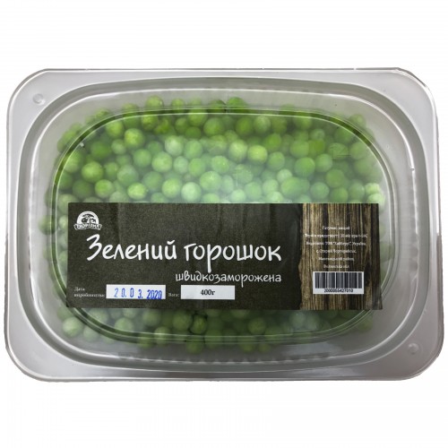 Горошек зеленый быстрозамороженный Екоферма 400г