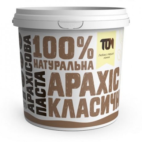 Арахисовая паста классическая ТОМ 1кг пластик