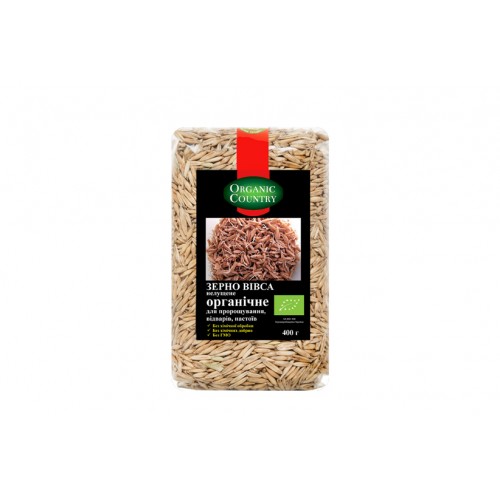 Зерно овса неочищенное Organic Country 400г