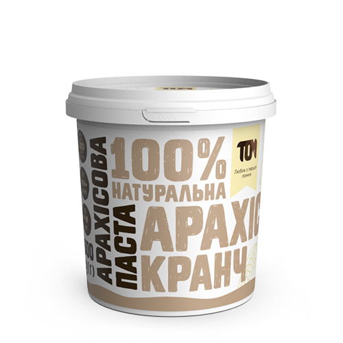 Арахісова паста кранч ТОМ 500г пластик