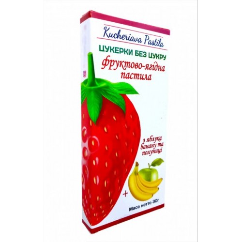 Фруктово-ягодная пастила из яблока, банана и клубники Kucheriava Pastila 30г
