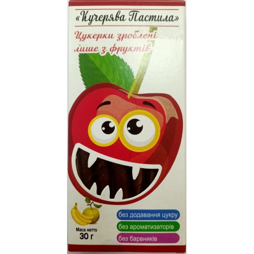 Фруктово-ягодная пастила из яблока, банана и вишни Kucheriava Pastila 30г