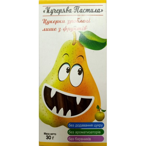 Фруктово-ягодная пастила из яблока и груши Kucheriava Pastila 30г