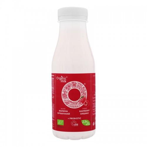 Йогурт органический питьевой с пробиотиком  Малина 2,5% Organic Milk 300г