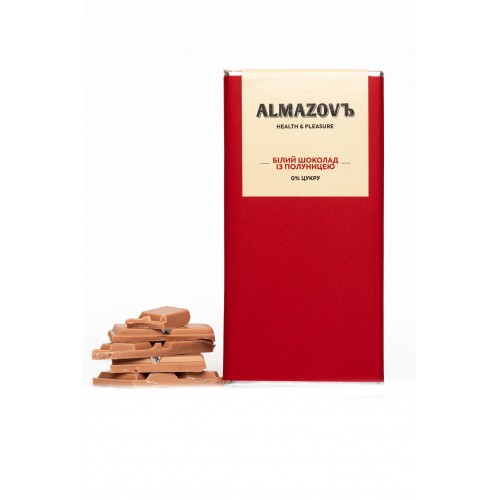 Шоколад белый с клубникой  Almazovъ 80г