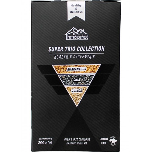 Набор из круп и семян Коллекция суперфудов (амарант, киноа, чиа) Healthy Generation 3 * 100г