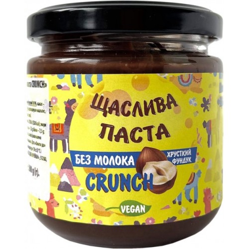 Счастливая паста шоколадно ореховая Crunch Healthy Generation 200г
