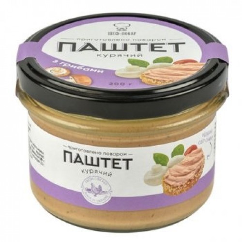 Паштет  куриный с грибами Шеф-повар 200 г