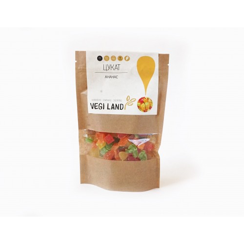 Цукат ананас 150г Vegi Land