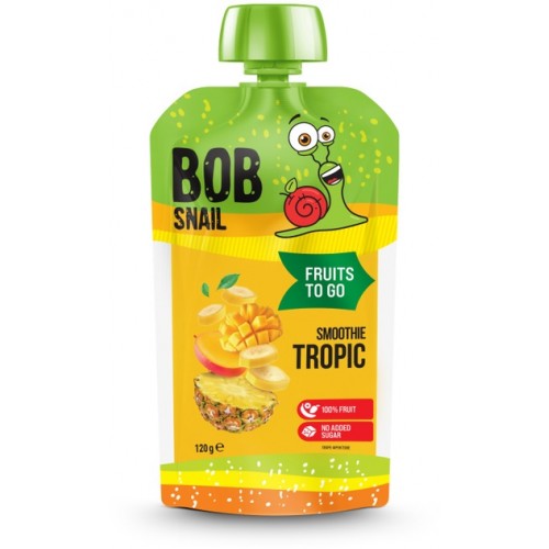 Пюре фруктове Bob Snail Банан-Ананас-Манго пастеризоване, 120 г