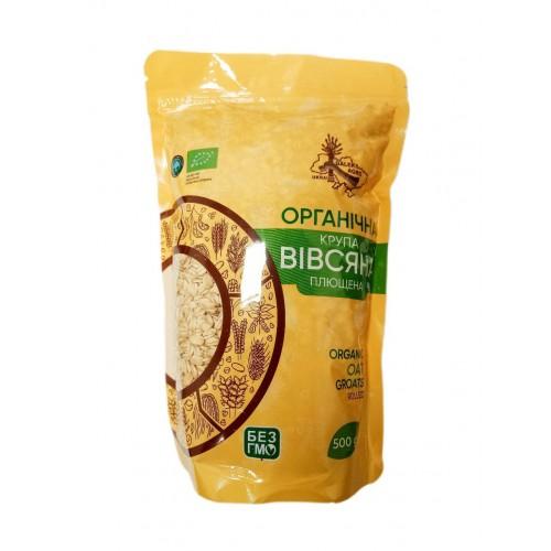 Органічна крупа вівсяна  плющена 500г  Galeks Agro