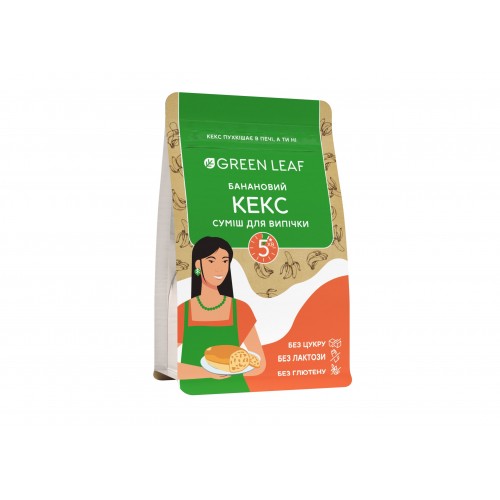 Смесь для выпечки Банановый кекс 300г Green Leaf