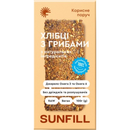 Хлебцы с грибами 100г Sunfill