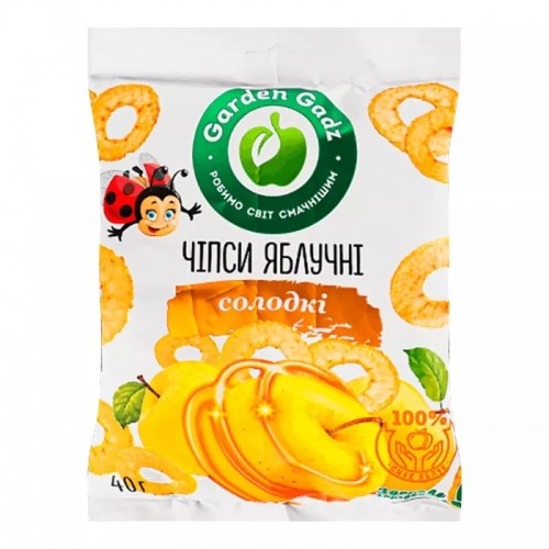 Чипсы яблочные сладкие 40г Garden Gadz