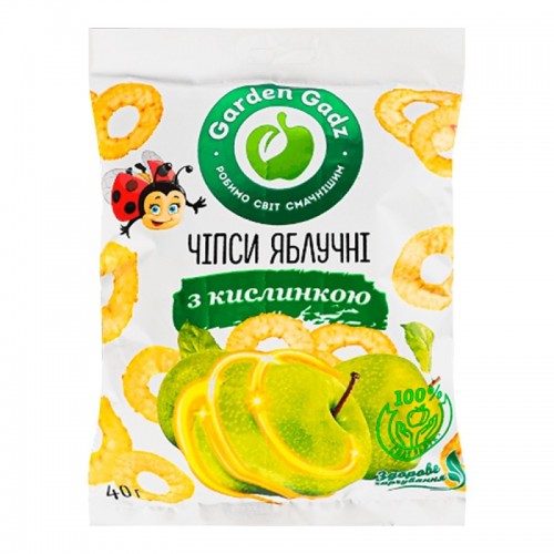 Чипсы яблочные с кислинкой 40г Garden Gadz