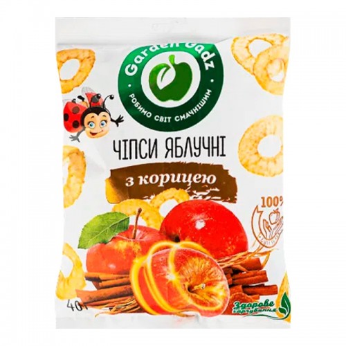Чипсы яблочные с корицей 40г Garden Gadz