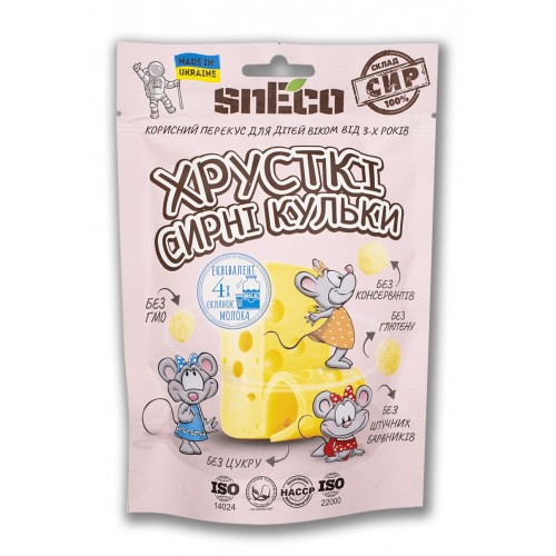 Сыр сушеный PINK для детей 28г SNECO