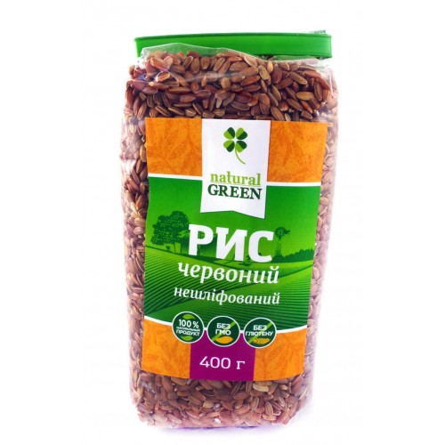 Рис красный цельнозерновой Natural Green 400г