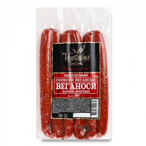 Сосиски Vegitaliya Веганосы веганские в/к, 300г