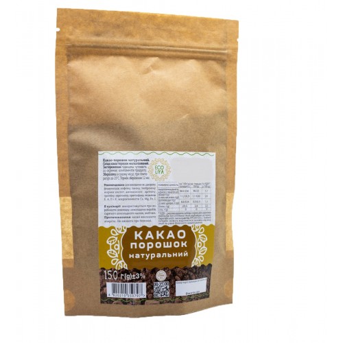 Какао порошок натуральный 150г Эколия