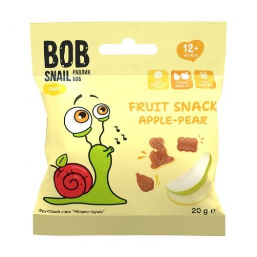 Снек яблоко-груша 20г Bob Snail