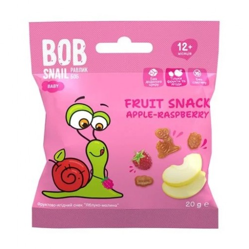 Снек яблоко-малина 20г Bob Snail