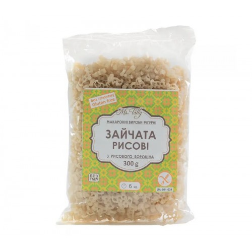 Макароны рисовые зайчата Ms.tally 300г