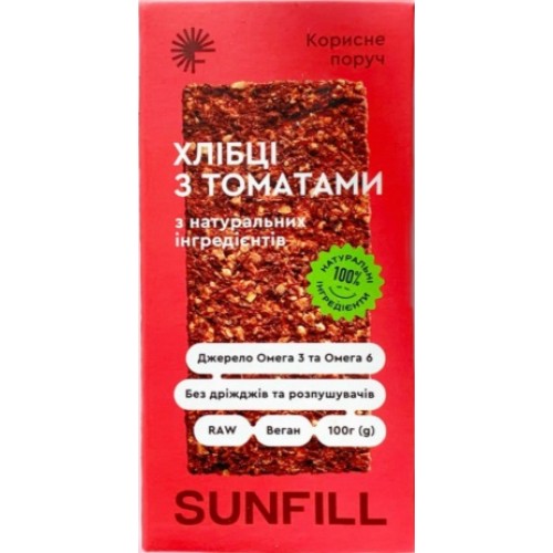 Хлебцы с томатами 100г Sunfill