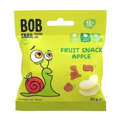 Снек яблоко 20г Bob Snail