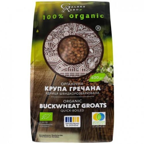 Крупа гречневая быстроразвариваемая органическая Galeks Agro 400 г