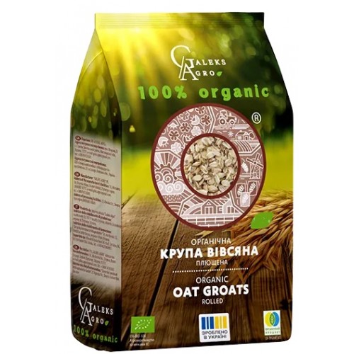 Крупа овсяная плющеная органическая 400г Galeks Agro