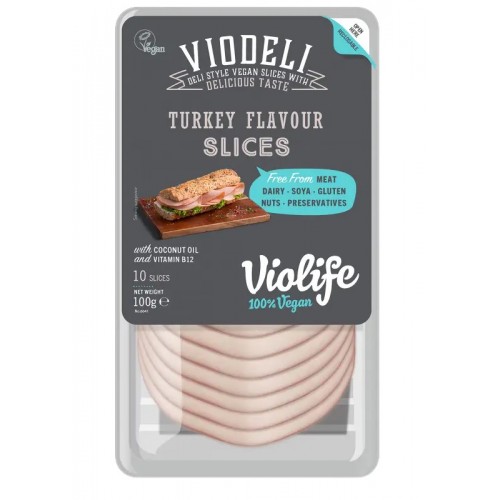 Слайсы веганские растительные, вкус индейка Violife, 100г