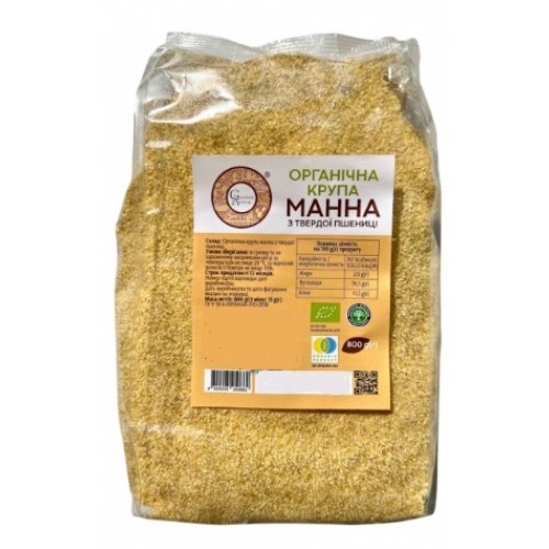 Крупа манная из твердой органической пшеницы Галекс-Агро 800 г