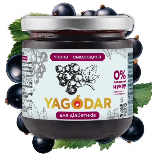 Джем диабетический черная смородина YAGODAR