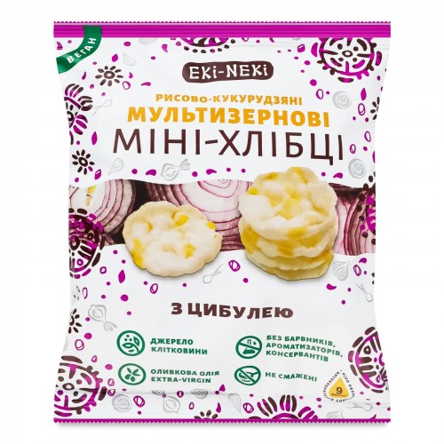 Мини - Хлебцы рисово-кукурузные с луком 40 г Eki Neki