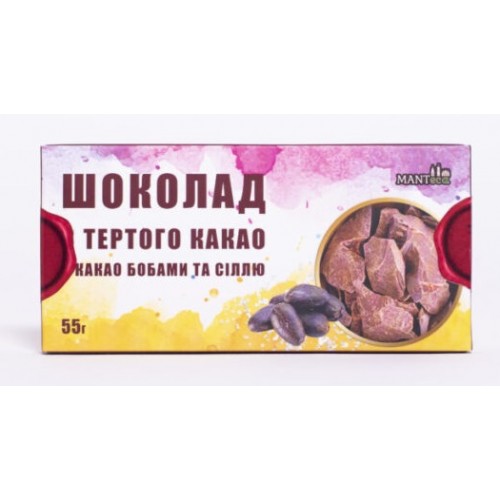 Шоколад какао бобами и солью 55г MANTeca