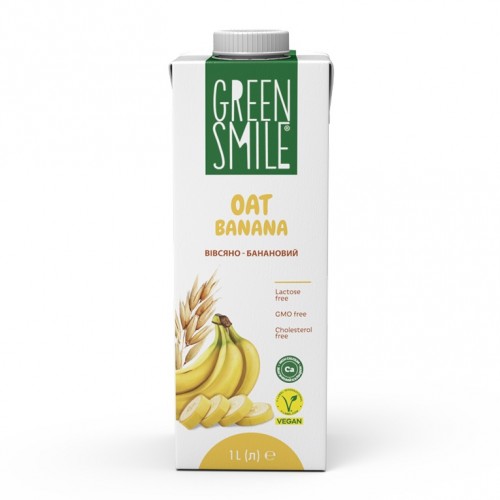 Напій вівсяно-банановий з кальцієм 1л  Green Smile