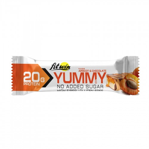Батончик Yummy Bar Абрикос и шоколад без сахара 55г FitWin