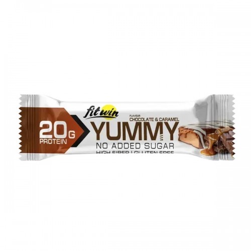 Батончик Yummy Bar шоколад и карамель 55г FitWin