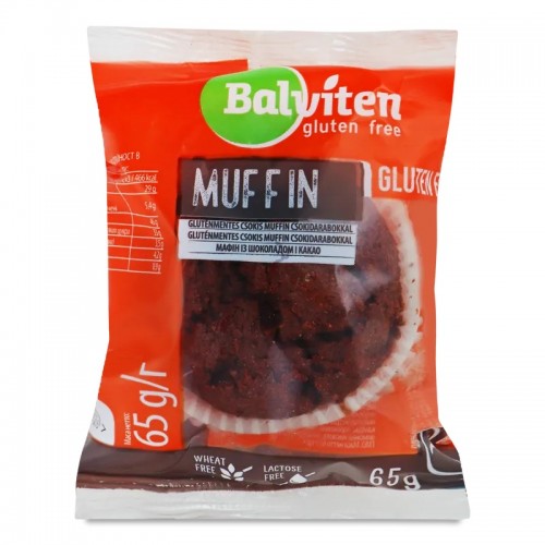 Кекс безглютеновый с шоколадом  Balviten 65г