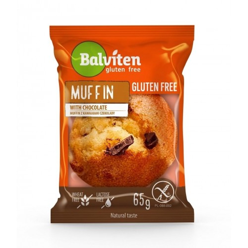 Кекс без глютена с кусочками шоколада Balviten 65 г