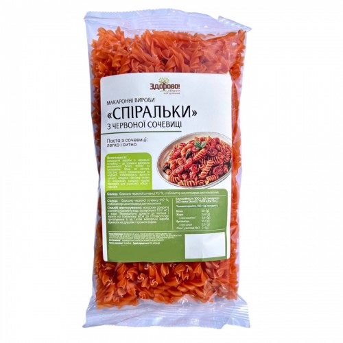 Макароны спиральки из красной чечевицы Здорово 300 г